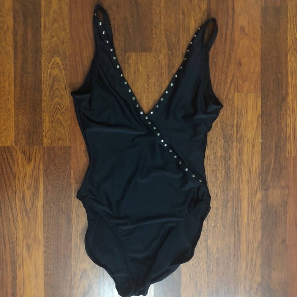 Vintage Black Sun Streak Swimsuit, 8
